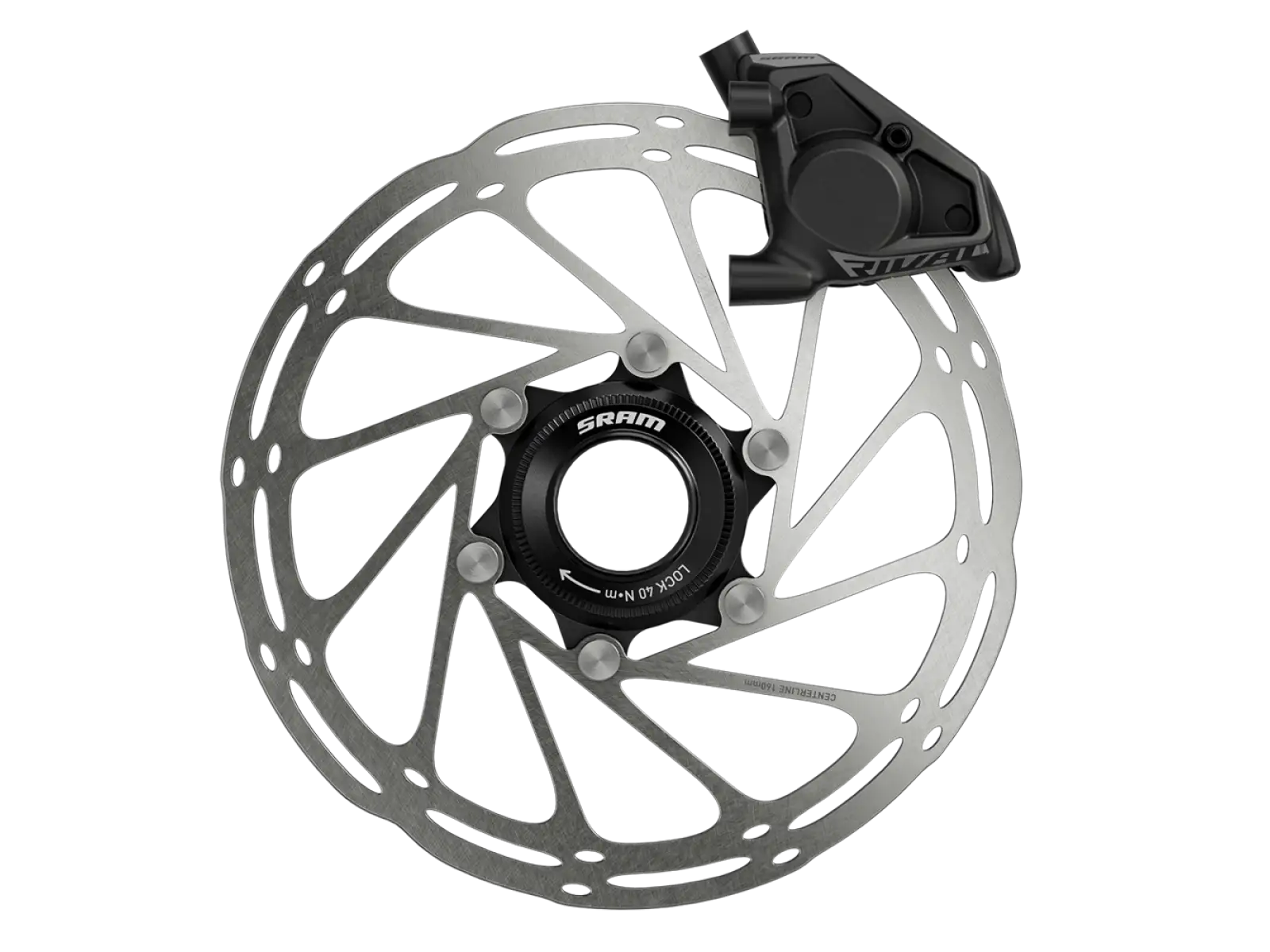 Rival AXS HRD E1 prawa dźwignia zmiany biegów / hamulcowa i zacisk Flat Mount, przewód 1800 mm