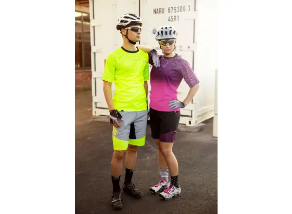 Force Storm męskie MTB szorty z wkładką szary/Fluo