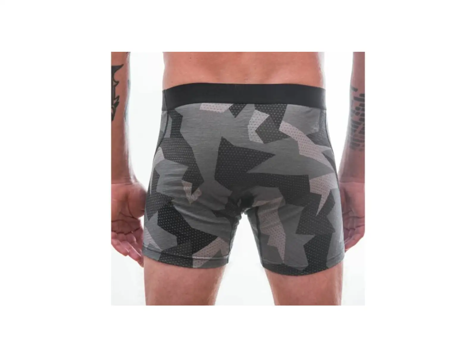 Sensor Merino Impress męskie termoaktywne bokserki czarna/Camo