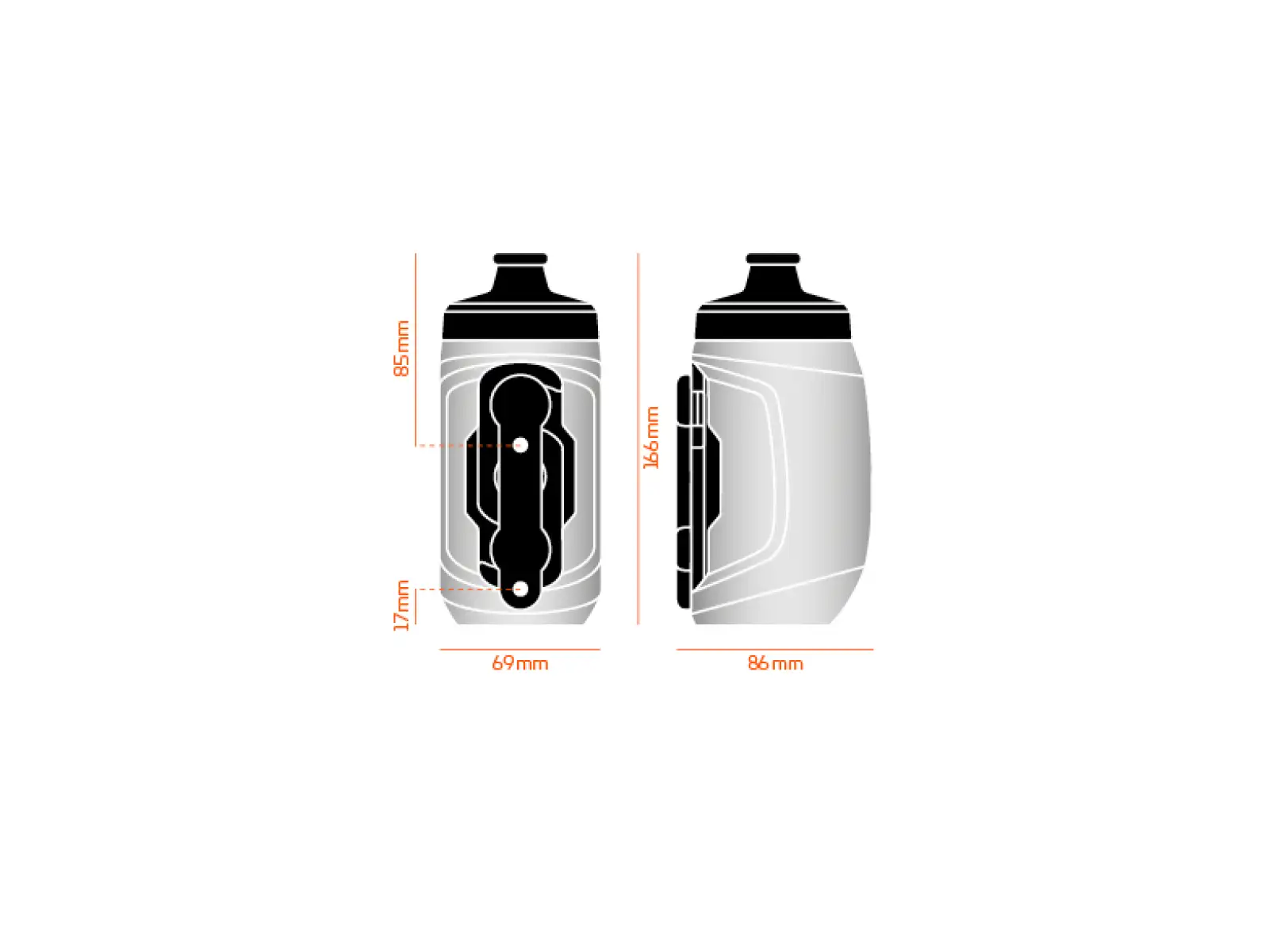 Fidlock Twist zestaw butelka czarna 450 ml + podstawa na ramę