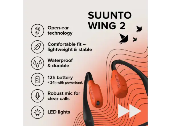 Suunto Wing 2 słuchawki Coral Orange