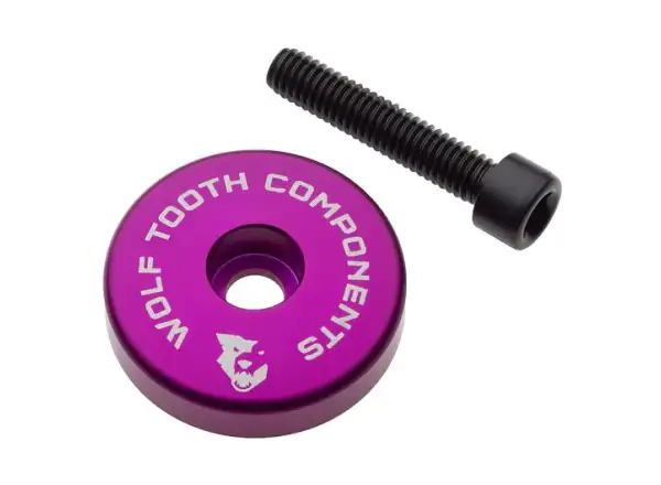 Wolf Tooth Ultralight nakrętka zestawu sterowego + 5 mm podkładka fioletowa
