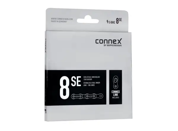 Connex 8sE srebrny łańcuch do E-BIKE 136 ogniw