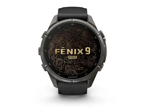 Garmin Fénix 9 Pro inReach 43 mm inteligentny zegarek Carbon Gray DLC Titanium Black/Pebble Gray
