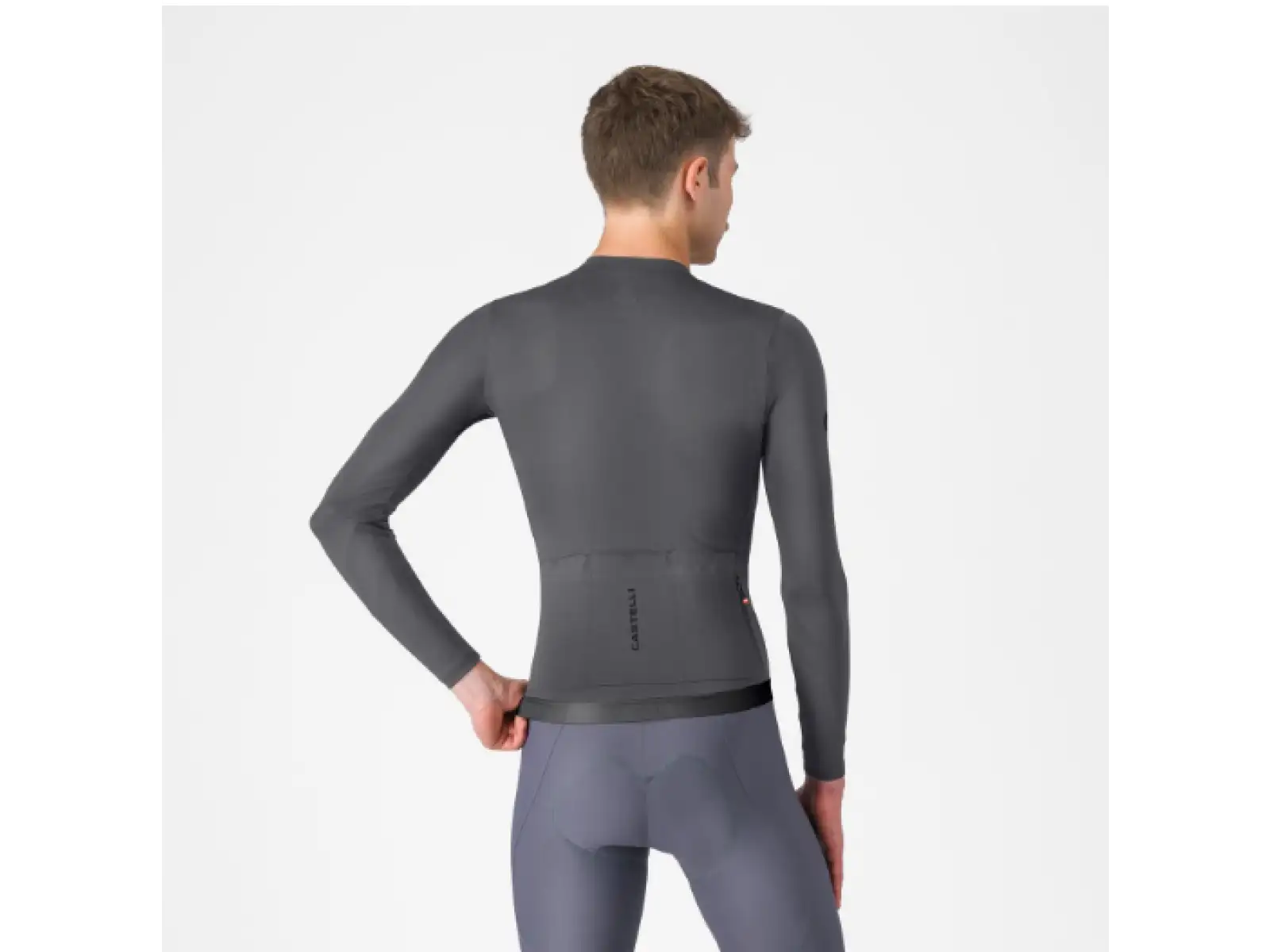Castelli Espresso 2 męska koszulka rowerowa z długim rękawem Smoky Gray