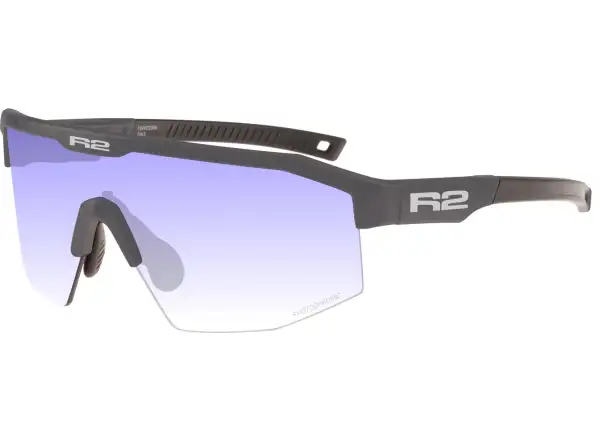 R2 Gain okulary rowerowe matowy metaliczny ciemnoszary/przezroczysty