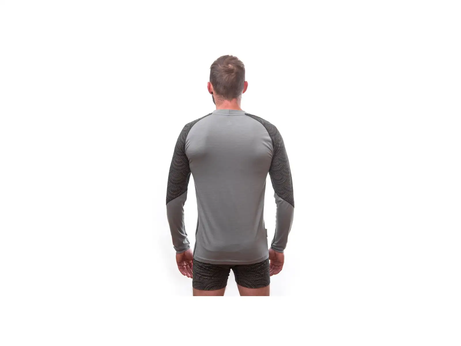 Sensor Merino Impress męska koszulka z długim rękawem szara/Maori