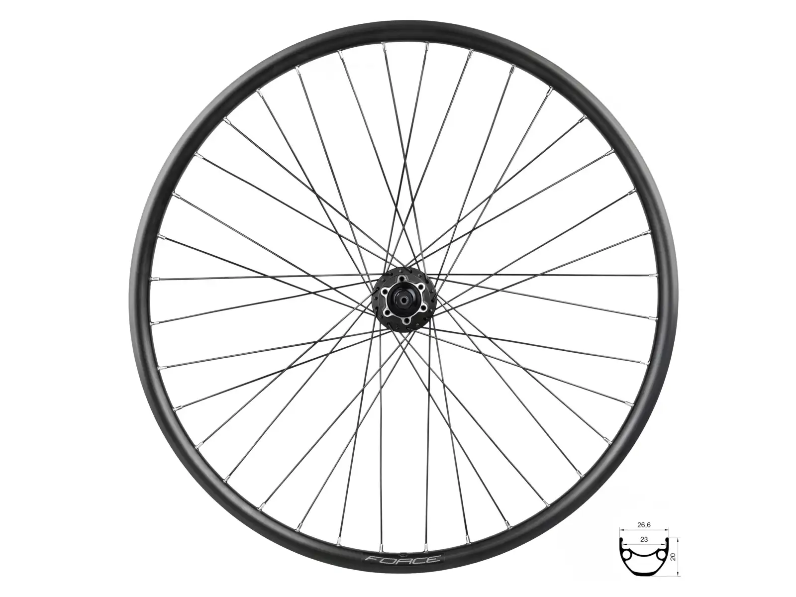 Force XC Disc 559x23 tylnie zaplecione koło FHM475 36 otworów