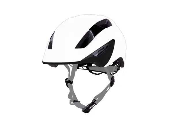 Force AKITA dziecięcy kask biało-czarny