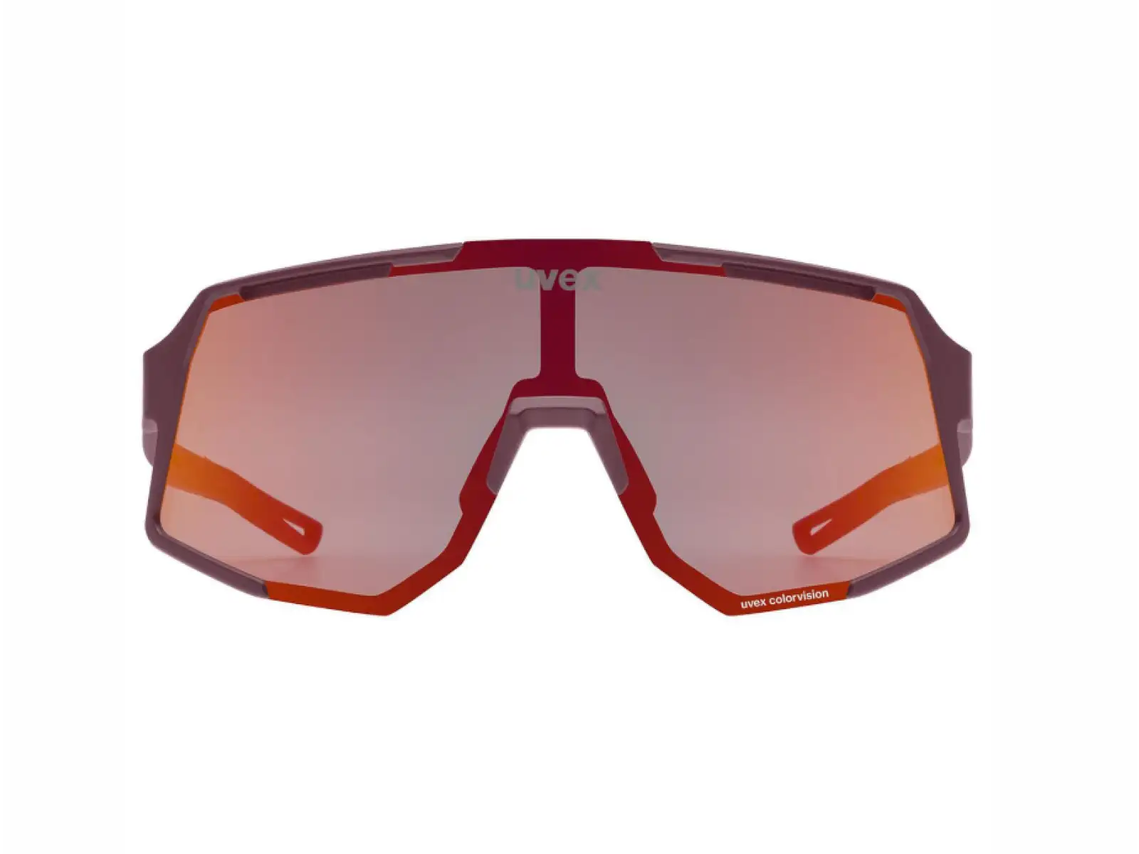 Uvex Sequenze CV okulary rowerowe Burgundy matt/Mirror Red