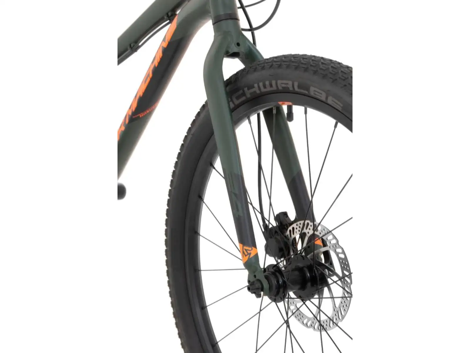 Rock Machine Blizz 24" HD dziecięcy rower górski Matte Khaki/Neon Orange/Black
