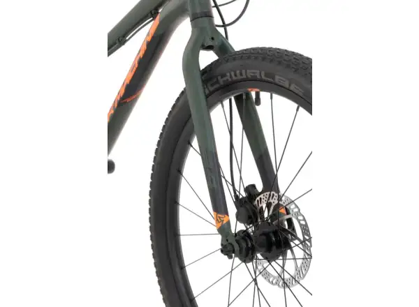Rock Machine Blizz 24" HD dziecięcy rower górski Matte Khaki/Neon Orange/Black