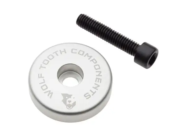 Wolf Tooth Ultralight pokrywka łożyska sterowego + 5 mm podkładka srebrna