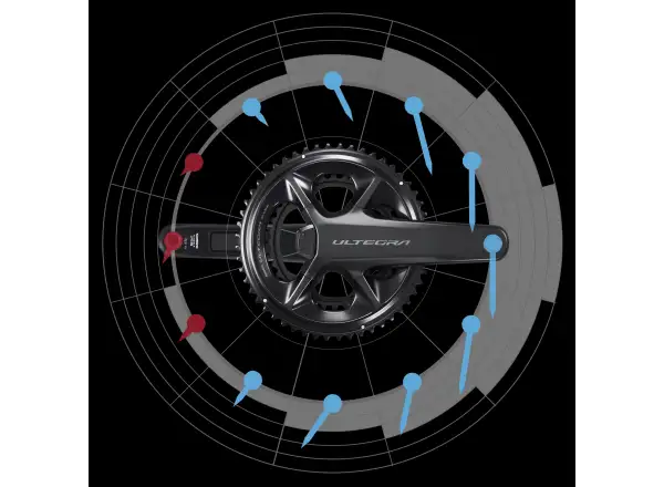 Shimano Ultegra FC-R8100-P szosowe korby 2x12 sp. bez tarcz z miernikiem mocy