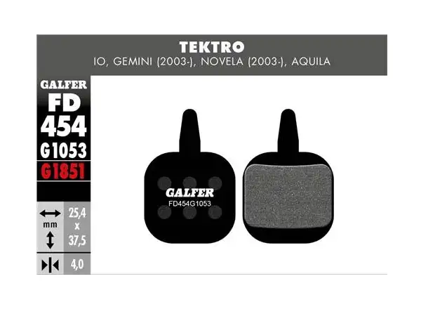 Galfer FD454 Standard G1053 klocki hamulcowe do Tektro