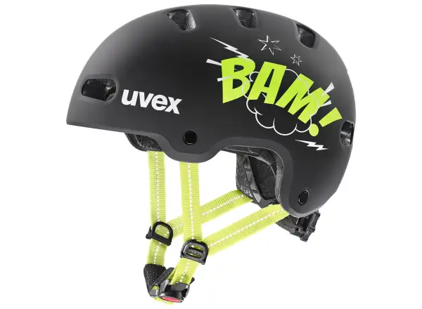 Uvex Kid 4 Style kask dziecięcy Bam Black/Lime Matt