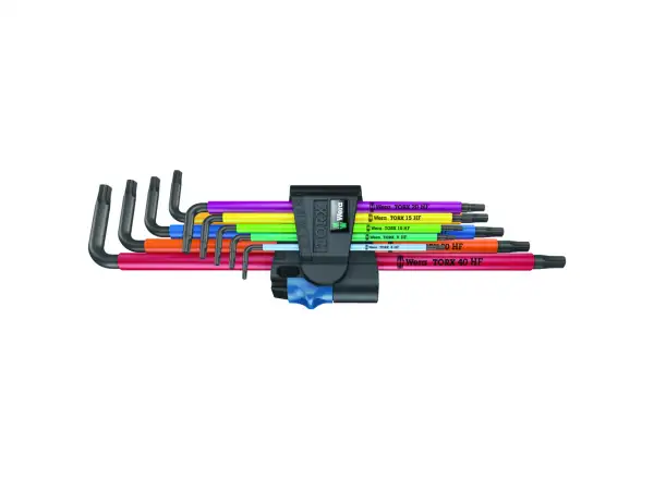 Wera 967/9 TX XL Multicolour HF 1 długie klucze kątowe TORX z przytrzymaniem zestaw 9 szt.