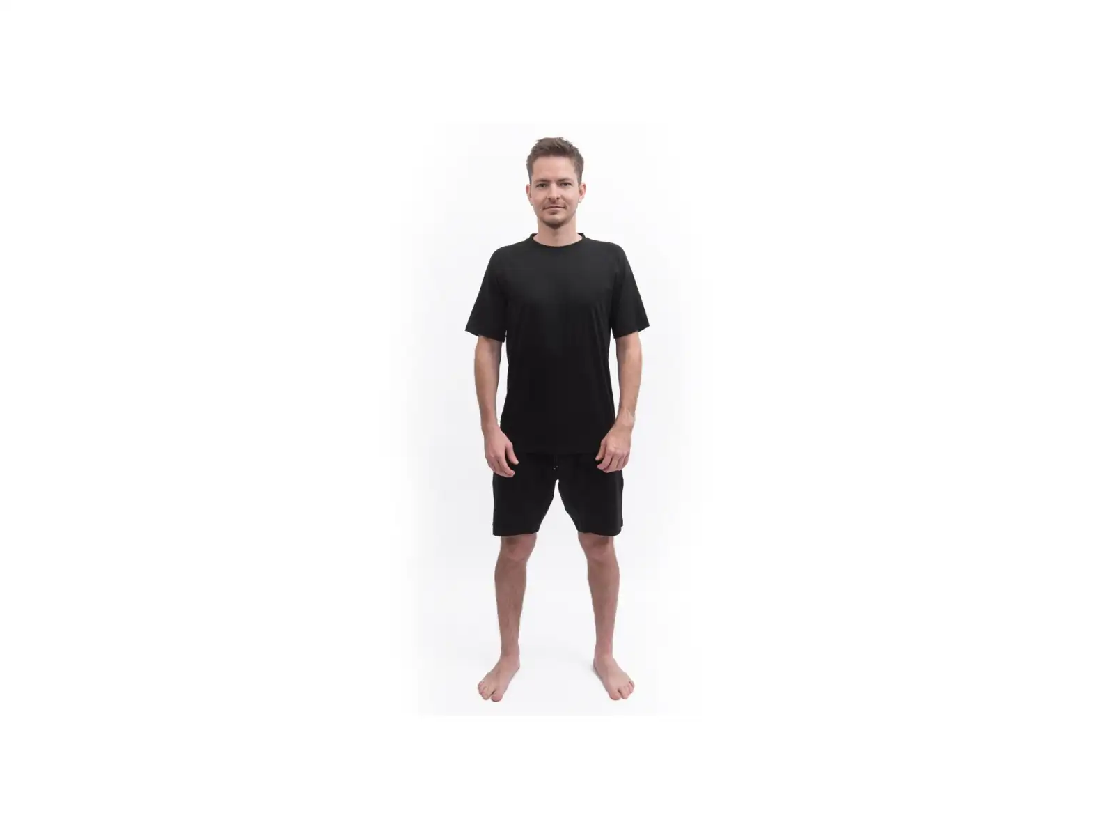 Sensor Merino Active No Logo męska koszulka krótki rękaw czarna