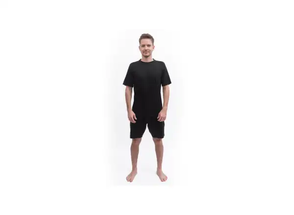Sensor Merino Active No Logo męska koszulka krótki rękaw czarna