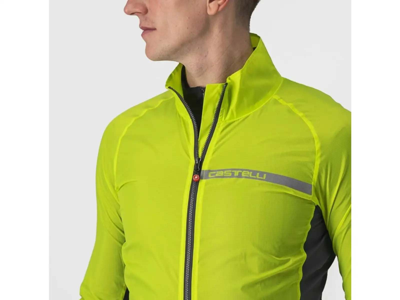 Castelli Squadra Stretch męska kurtka Electric Lime/Dark Grey