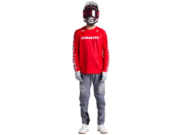 Troy Lee Designs Sprint Sram Shifted męska koszulka z długim rękawem Fiery Red