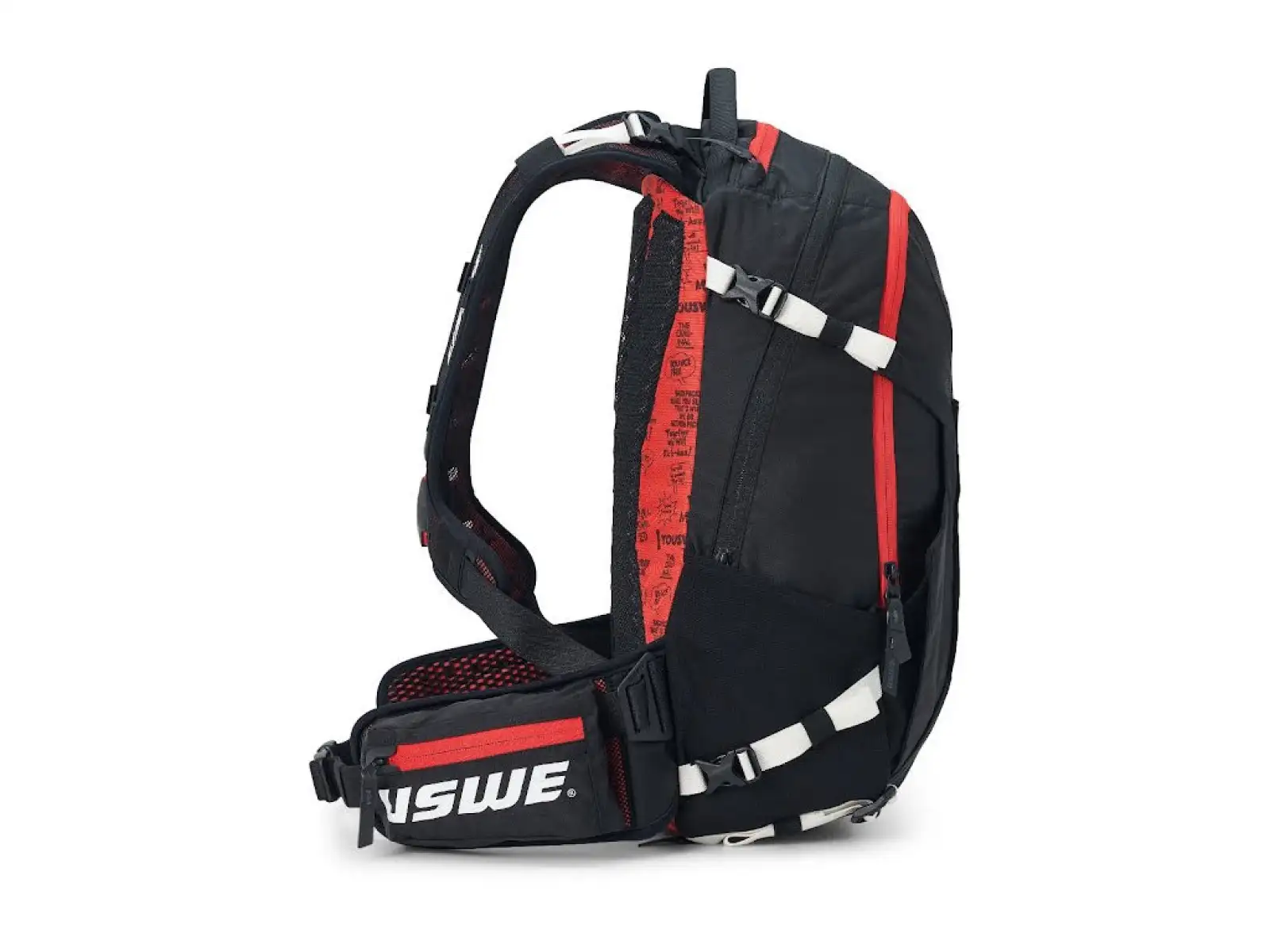 USWE Flow 16 plecak z ochraniaczem kręgosłupa Black/Red 16 l