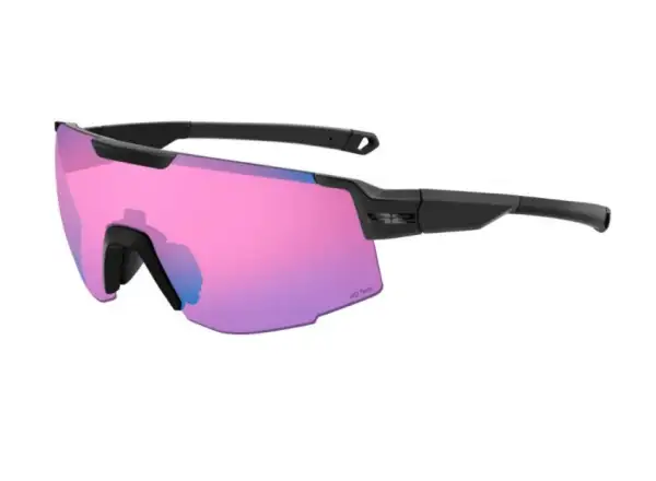 R2 Edge okulary matowa szara/różowe soczewki