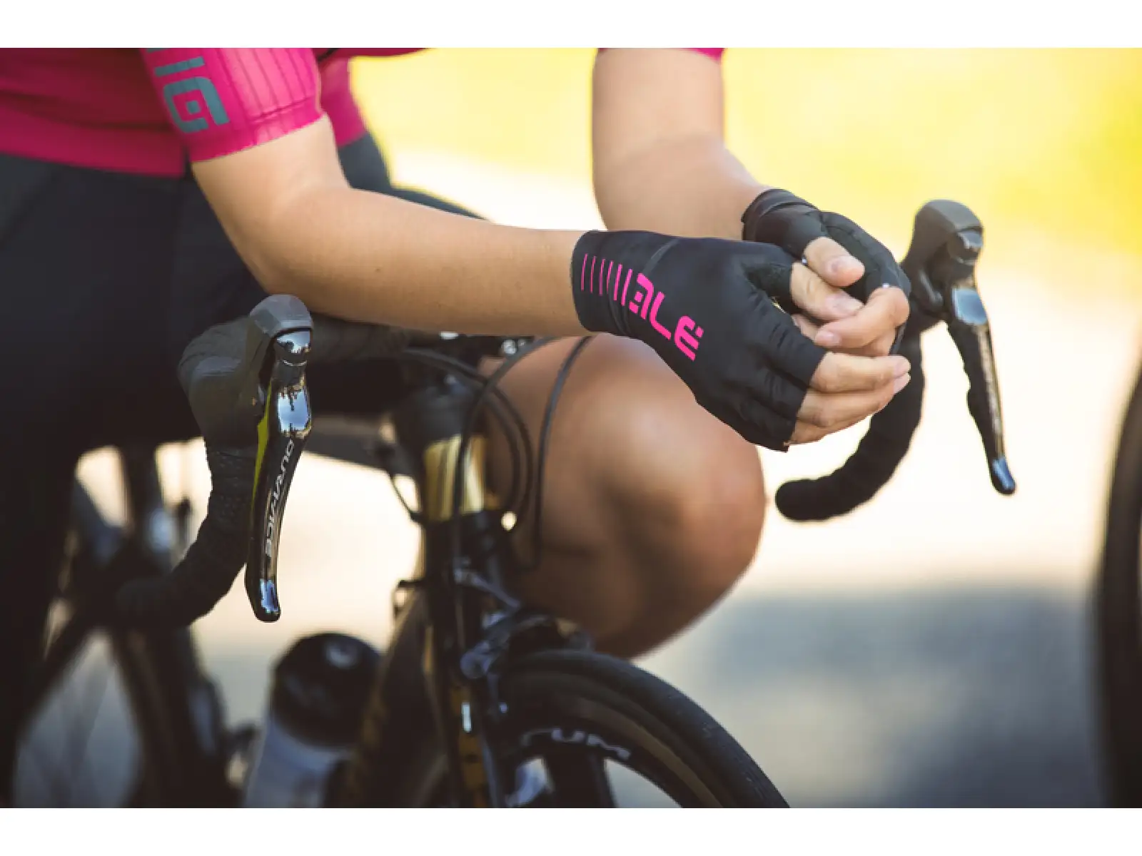 Alé Sunselect Crono rękawice Black/Fluo Pink