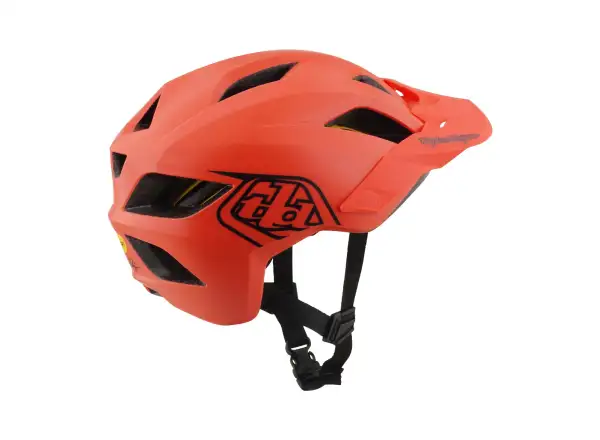 Troy Lee Designs Flowline Mips kask dziecięcy Point Coral/Charcoal