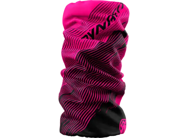 Dynafit Logo Neck Gaiter komin Pink Glo Striped