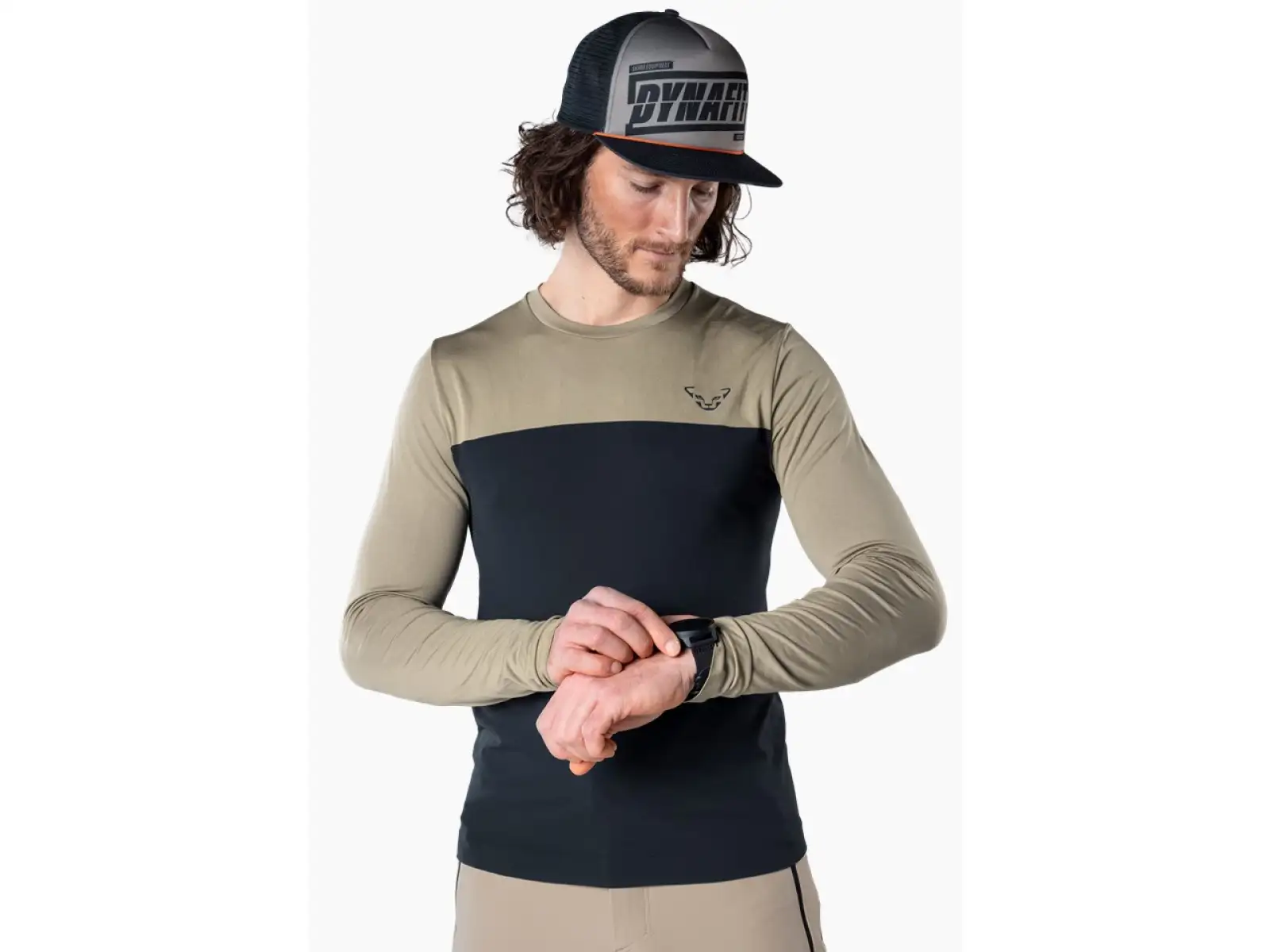 Dynafit Traverse S-Tech męska koszulka z długim rękawem Blueberry/Rock Khaki