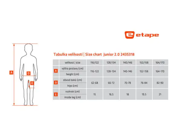 Etape Junior 2.0 dziecięce spodenki z wkładką czarna/zielona