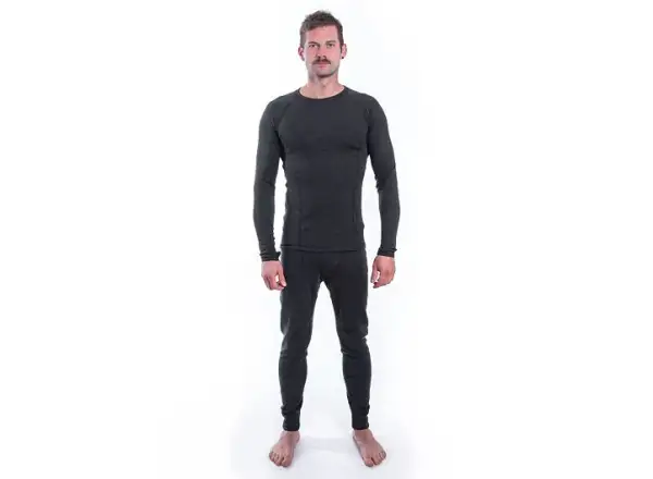Sensor Merino Bold męska koszulka z długim rękawem Anthracite Gray