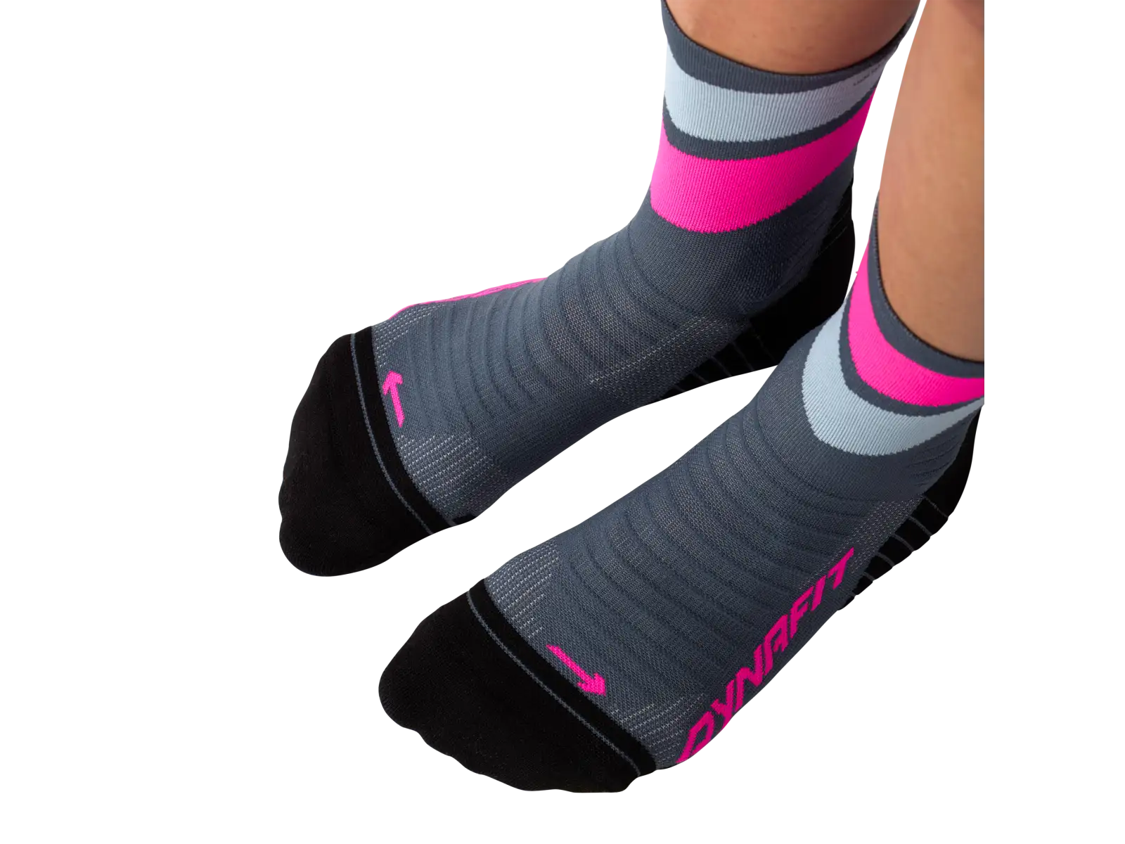 Dynafit Ultra Mid skarpety do biegania Cinder/Pink Glo