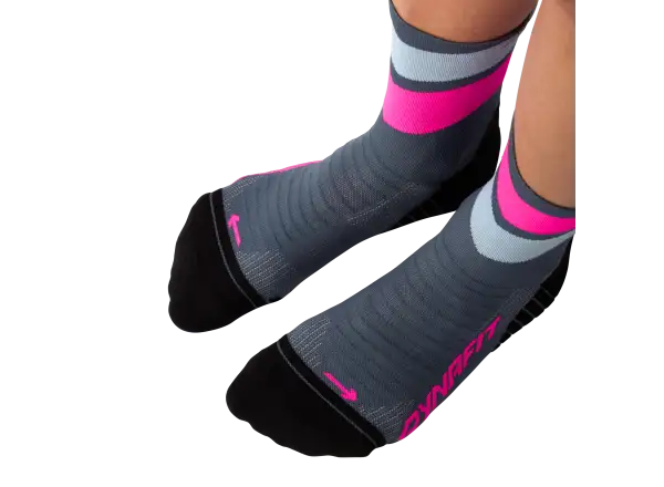 Dynafit Ultra Mid skarpety do biegania Cinder/Pink Glo