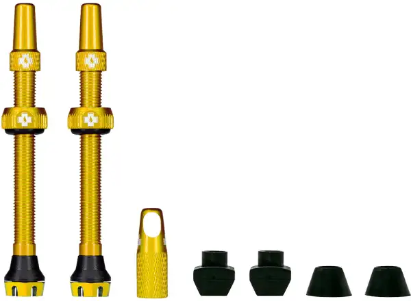 Muc-Off Tubeless Presta Valve KIT V2 bezdętkowy wentyl 2 sztuki złoty 44 mm