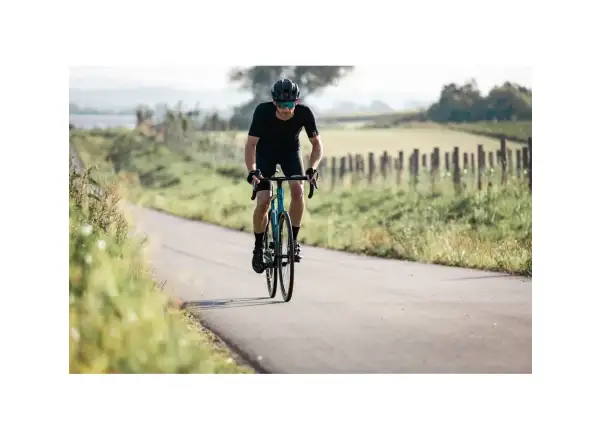 Force Epic okulary rowerowe czarne/niebieskie lustrzane szkło