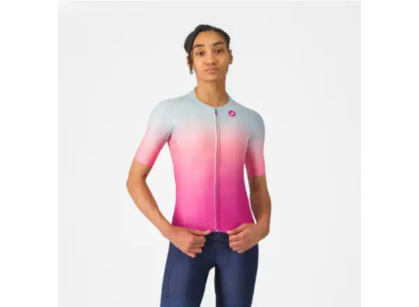 Castelli UPF W damska koszulka Winter Sky/Violet Pink