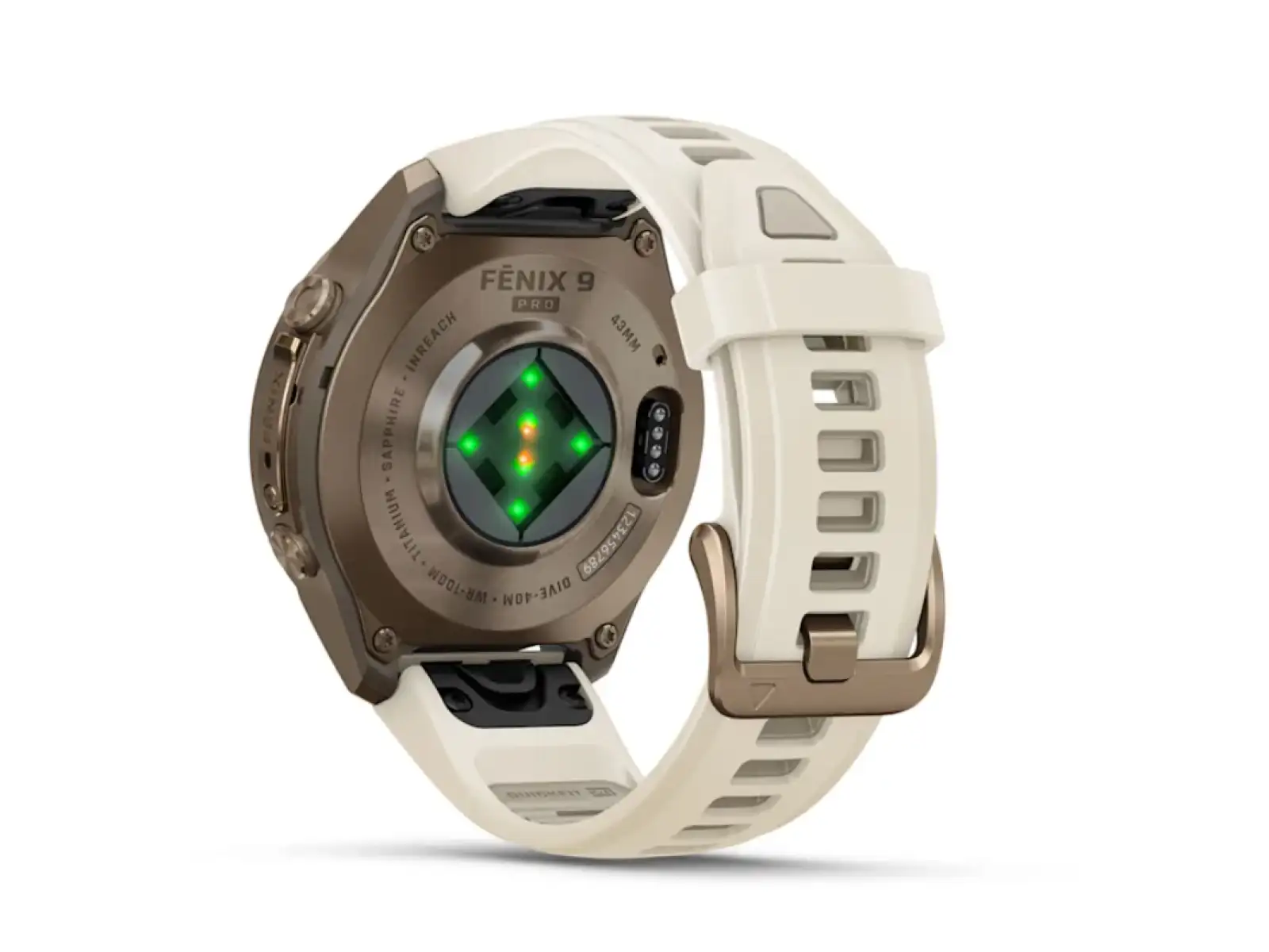 Garmin Fénix 9 Pro inReach 43 mm smartwatch Autumn Gold Titanium Cream/French Gray