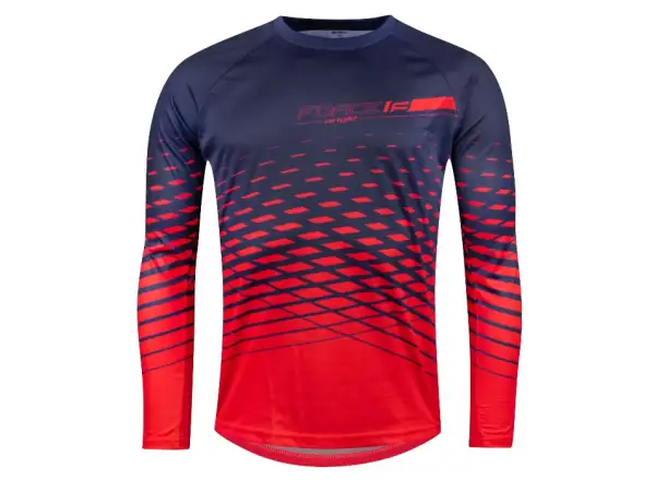 Force Angle MTB męska koszulka z długim rękawem niebieska/czerwona