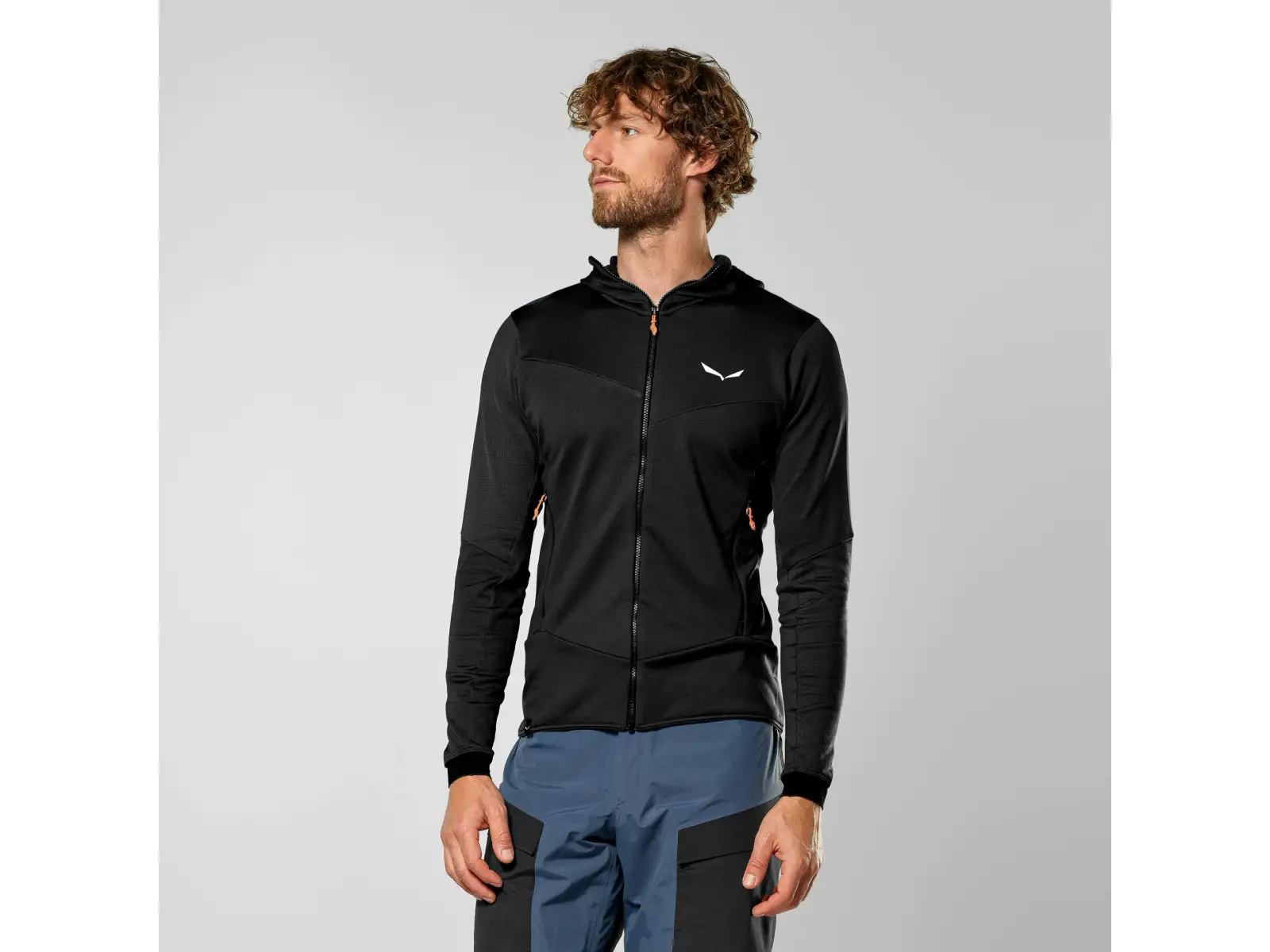 Salewa Sella Crevasse Hooded męska bluza Black Out