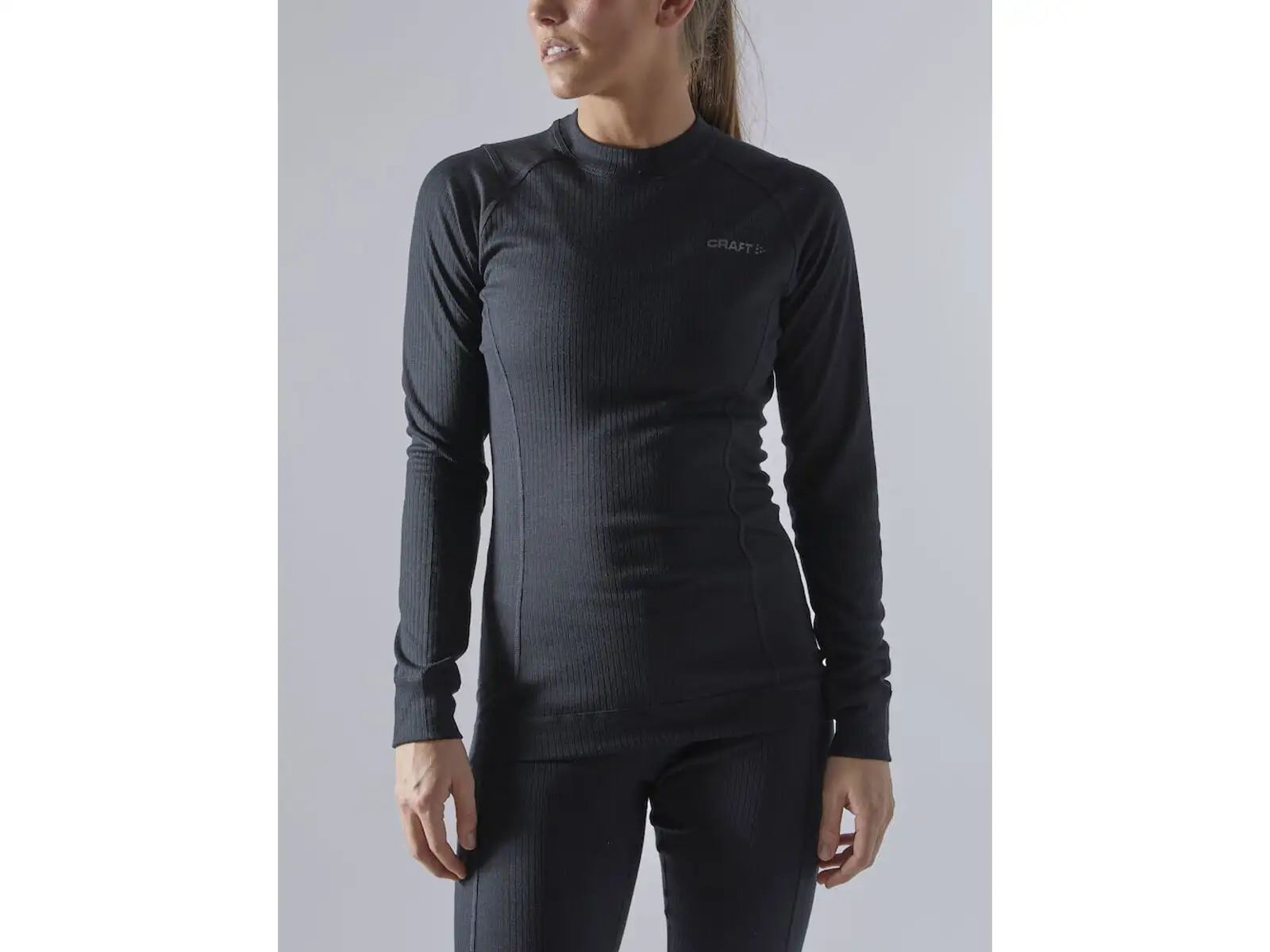 Craft Core Dry Baselayer damski zestaw koszulka z długim rękawem + spodnie czarna