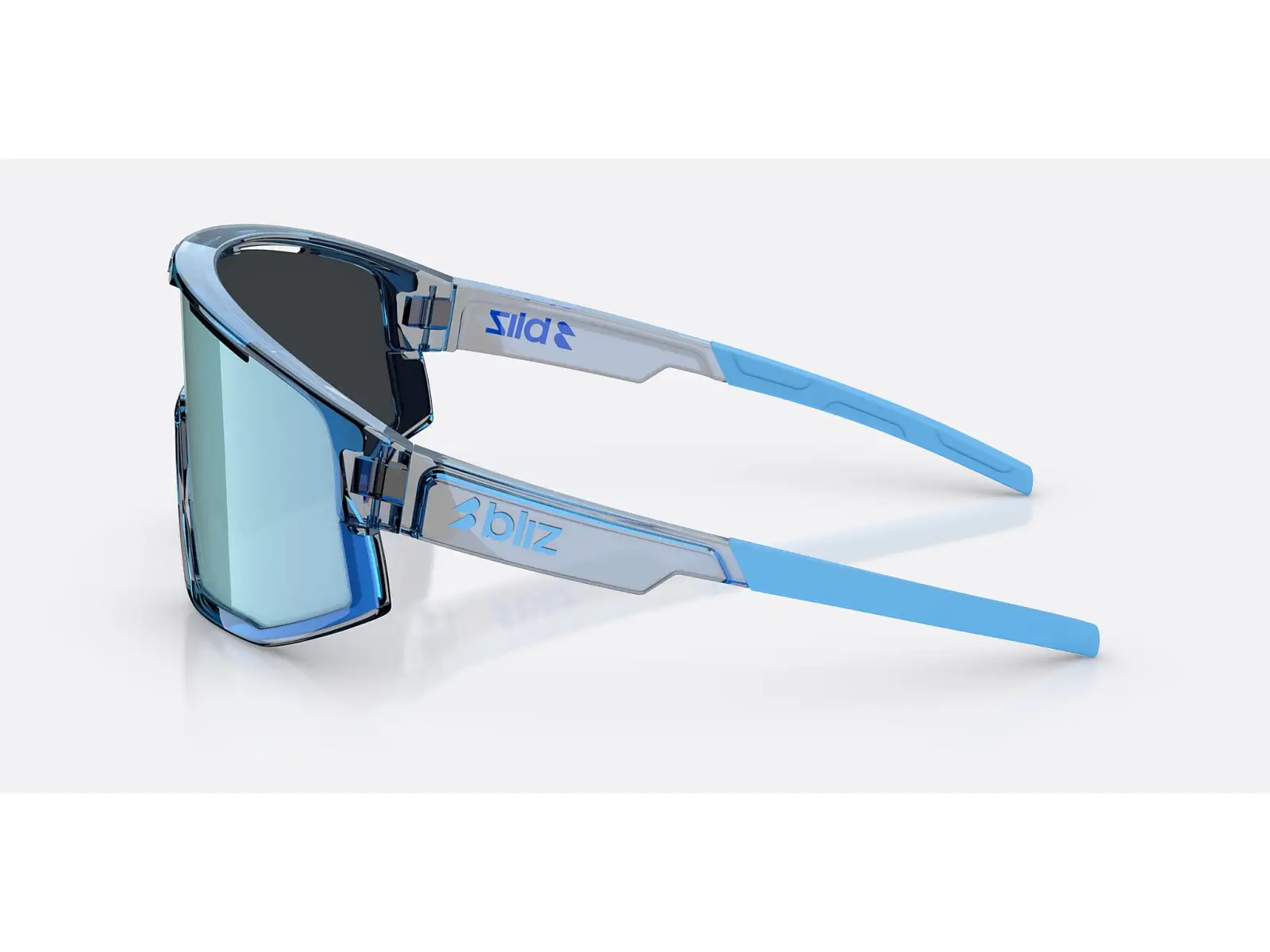 Bliz Fusion Small okulary przeciwsłoneczne Transparent Blue/Smoke Ice Blue Multi
