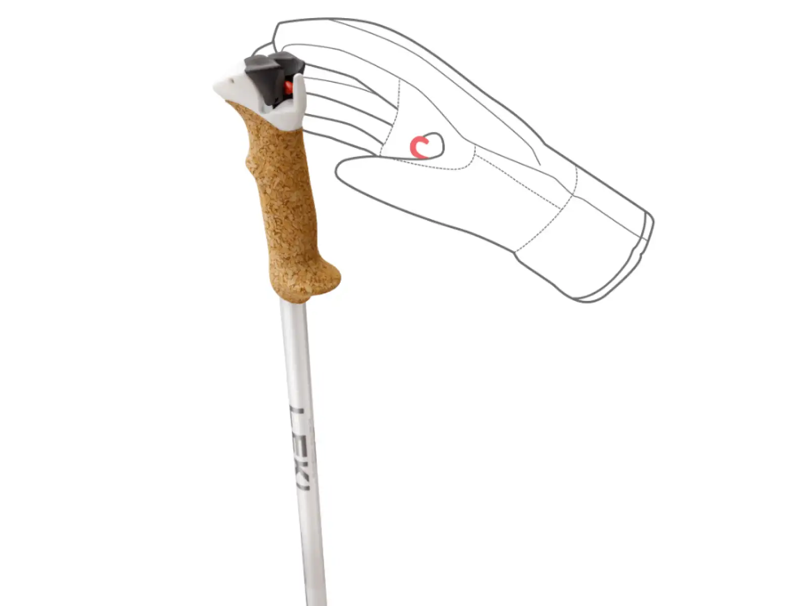 Leki Stella S kijki zjazdowe White/Silver/Whitegold