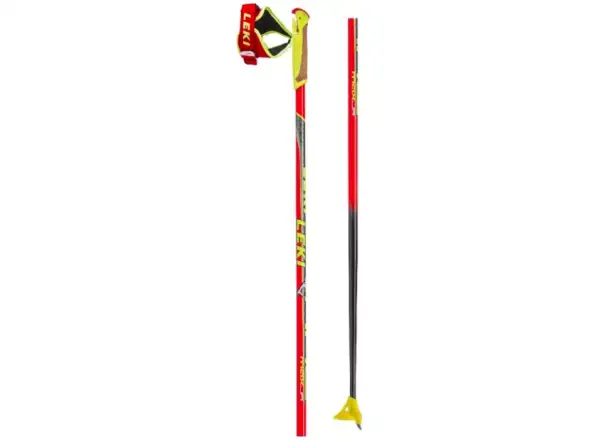 Leki HRC Junior dziecięce biegowe karbonowe kije Neon red/Yellow/Black