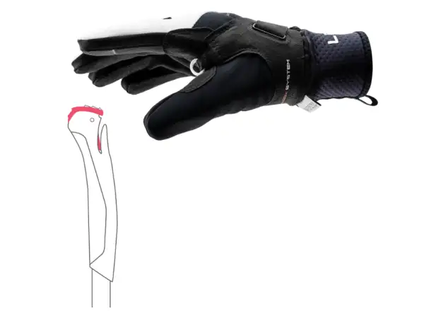 Leki PRC ThermoPlus Shark Women damskie rękawice biegowe Black-White