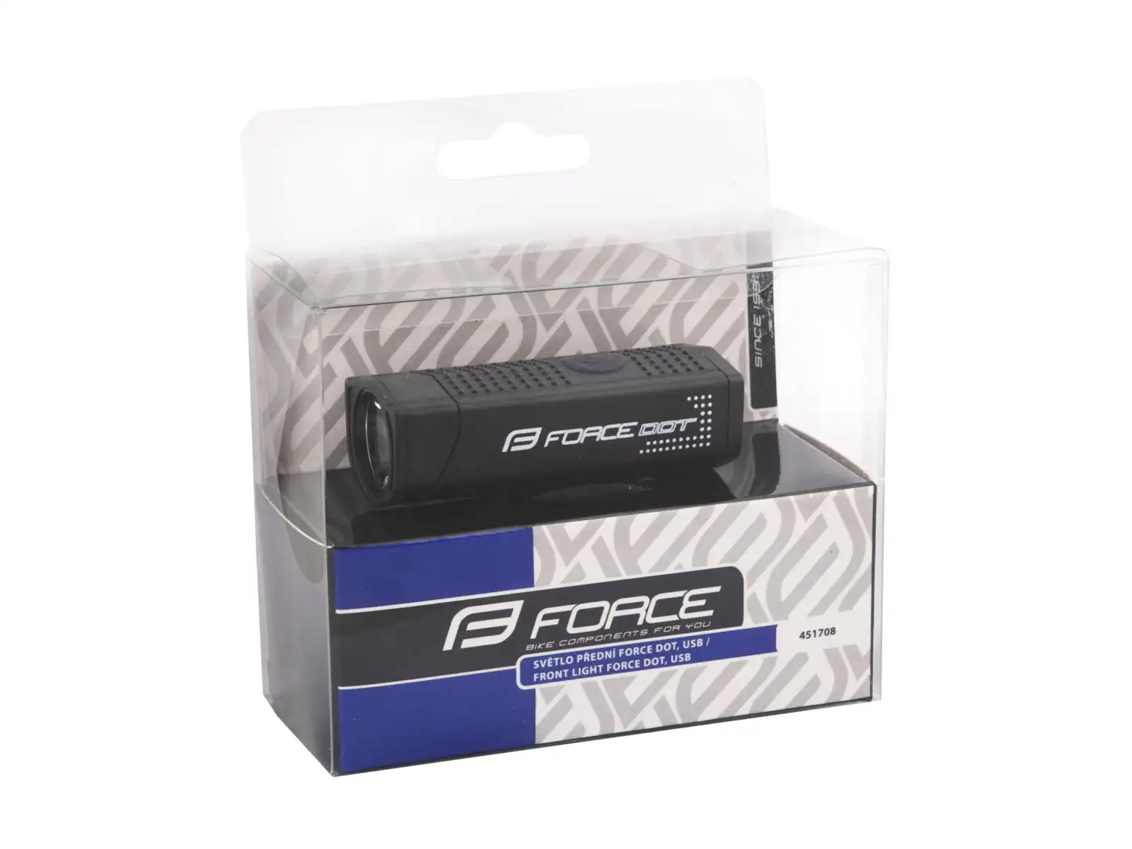 Force Dot przednie światło USB czarna