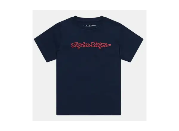 Troy Lee Designs Signature dziecięca koszulka krótki rękaw Navy