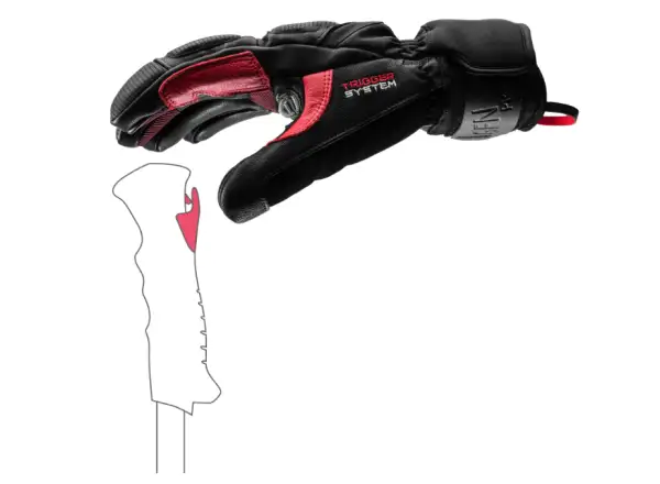 Leki Griffin Pro 3D rękawice Black-Red-White