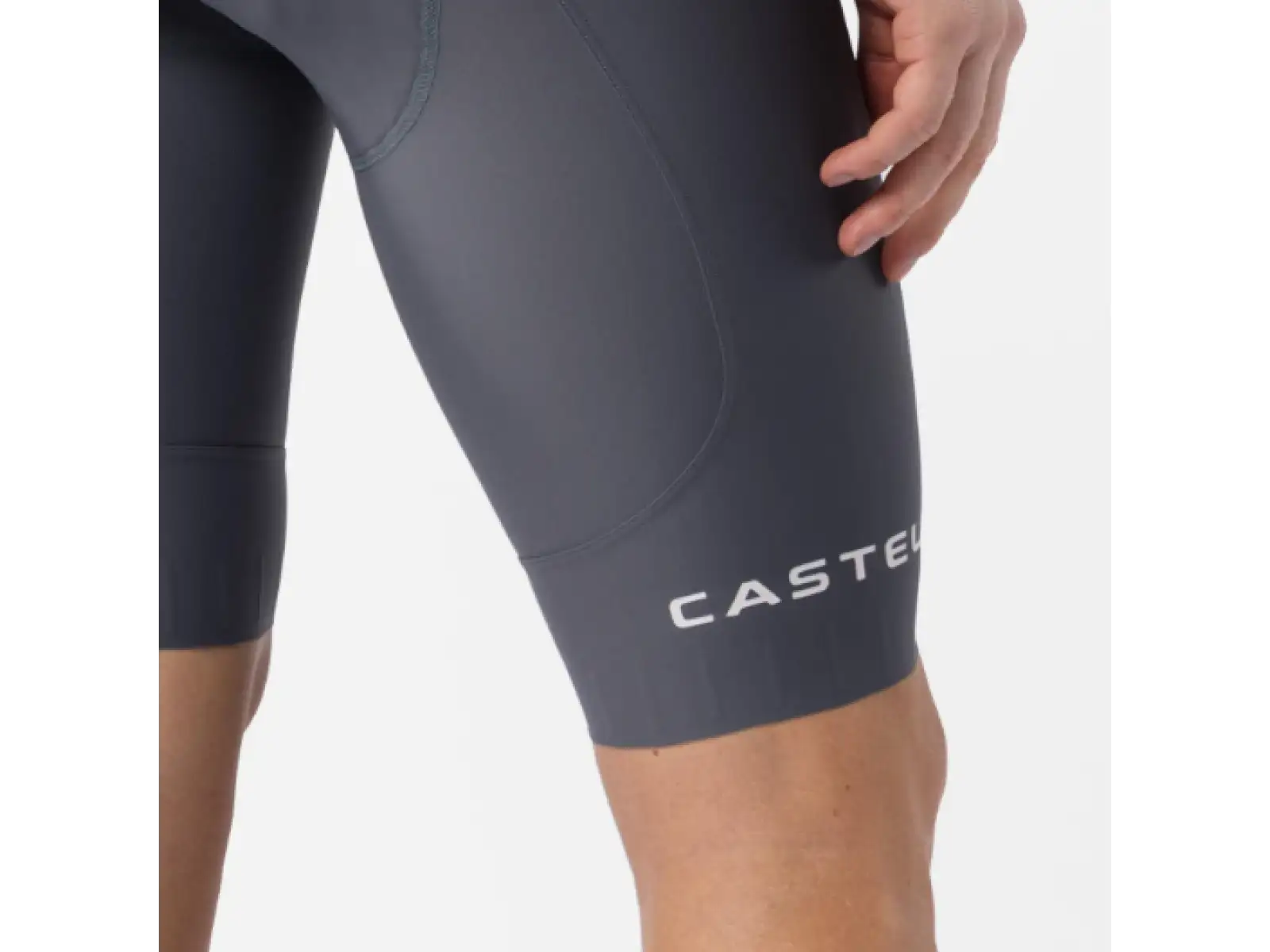 Castelli Espresso 2 męskie spodenki z wkładką i szelkami Smoky Gray